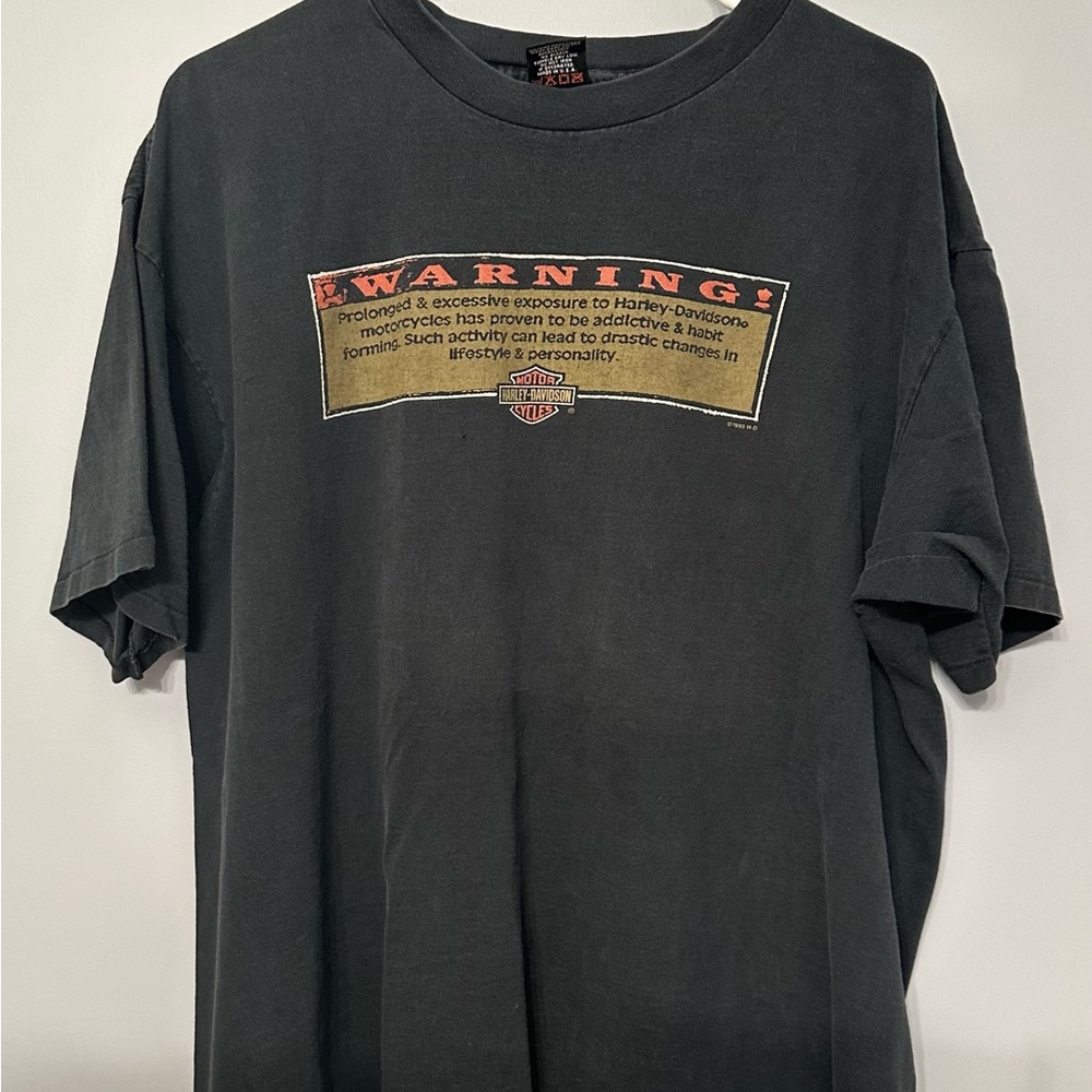 Harley-Davidson Black Short Sleeve Tee with Vintage Graphic